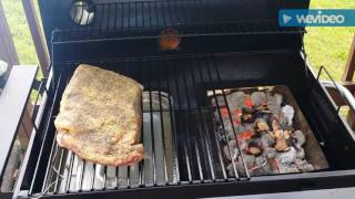 Smoked brisket and chicken on my barrel grill 4th of July [upl. by Airrat896]