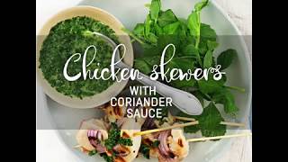 Chicken Skewers with Coriander Sauce [upl. by Davina173]