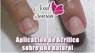 Acrilico en uñas naturales para principiantes base completa [upl. by Arahsal]