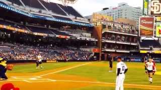 Santa Throws the First Pitch at the Padre Game [upl. by Logan24]