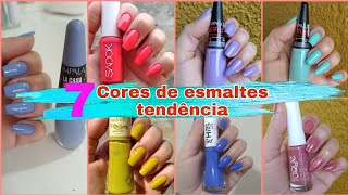 7 cores de esmaltes tendências pra usar na primavera verão 2021 2022 [upl. by Nnorahs146]