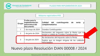 Cronograma Documento Equivalente Fact Electronica Pos electronico [upl. by Dorella]