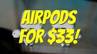 HOW TO GET AIRPODS FOR 33  THE BEST FAKE AIRPODS [upl. by Neelhsa]