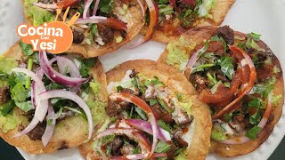 TOSTADAS DE RES SÚPER RICAS👌 parati cocina tostadas delicious [upl. by Akiret638]