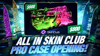 800 ALL İN SKİNCLUB PRO CASE OPENİNG  SKİNCLUB PROMO CODE 2023  skinclub [upl. by Prevot]