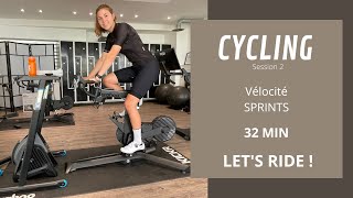 CYCLING HOME TRAINER  VELOCITE amp SPRINTS  SESSION 2 [upl. by Valaria]