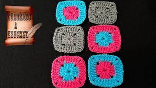 PASO A PASO PARA TEJER CUADRADO A CROCHET [upl. by Estele]