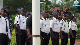 Première levée de drapeau de lAnnée 2024 le mardi 2 Janvier à la Mairie de Libreville [upl. by Sosthena807]