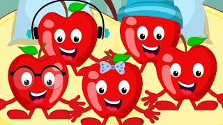 Five Little Apples  Kids Nursery Rhyme  Childrens Song  Video For Infants [upl. by Noni811]