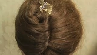 Using a hair pin for a French Twist in less than a minute [upl. by Goodman]