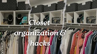 CLOSET ORGANIZATION HACKS amp TOURBUDGET FRIENDLY [upl. by Adnorehs]