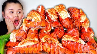 GIANT LOBSTER TAILS SEAFOOD BOIL MUKBANG 먹방 EATING SHOW [upl. by Raybin]