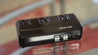 BESTEK Universal Travel Adapter 100220V to 110V Voltage Converter 250W [upl. by Bohannon367]