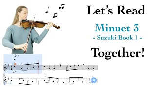 Minuet 3 with Synchronized Sheet Music  slowly [upl. by Eisaj502]