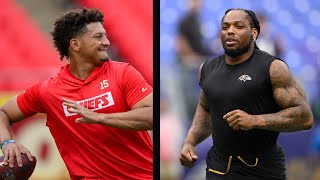 More intimidating Patrick Mahomes arm or Derrick Henry stiff arm  ‘GMFB’ [upl. by Ricky]