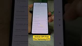 Activar El DPI Free Fire Samsung A72 android trucossamsung samsung shorts [upl. by Franckot]