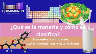 Materia ¿Qué es y como se clasifica Sustancias puras y mezclas [upl. by Aiotal]