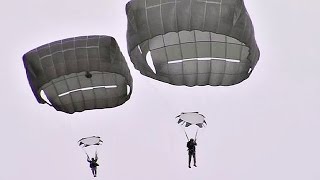 T11 Advanced Tactical Parachute System  Paratroopers Jump [upl. by Anitap]