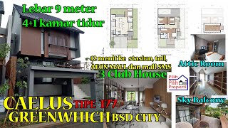 Rumah Mewah Caelus Greenwhich Park BSD City 9x16 Promo Unik konsep Attic Room dan Sky Balcony [upl. by Marienthal]