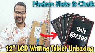 12 Inch LCD Writing Tablet  Unboxing of Writing Pad Under ₹300 in Hindi deewakarthevloger [upl. by Esirahs932]