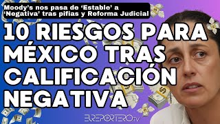 Diez riesgos para México tras caer su calificación de estable a negativa por Reforma Judicial [upl. by Charley]