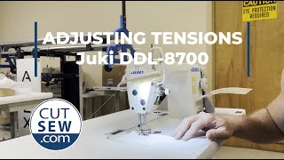 Tension Adjustments on the Juki DDL8700 [upl. by Nennerb40]