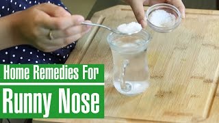 3 BEST NATURAL HOME REMEDIES TO STOP RUNNY NOSE [upl. by Hannavas]