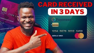 How To Order A Payoneer Card and Receive it In 3 Days Payoneer MasterCard [upl. by Adnale]