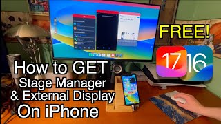 How to GET Stage Manager External Display on iPhone FREE iOS 1716 [upl. by Adnohsal57]