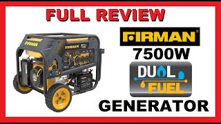 REVIEW  FIRMAN 7500 WATT DUAL FUEL PORTABLE GENERATOR  GAS PROPANE LPG Lowes H07552 7500W 120240 [upl. by Innavoj589]