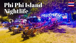 🇹🇭 Phi Phi Island Thailand  Nightlife Promenade  Long Beach [upl. by Rosene]