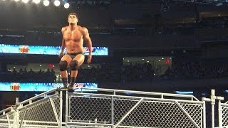 Cody Rhodes amazing moonsault from the top of a cage at MSG [upl. by Maribel]