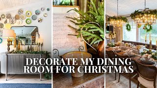 Decorate My Dining Room for Christmas  Holiday Table Setting Ideas [upl. by Hentrich]