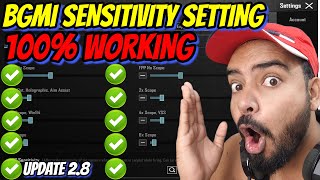 BGMI SENSITIVITY SETTING NEW UPDATE 28 2023 [upl. by Yaras]