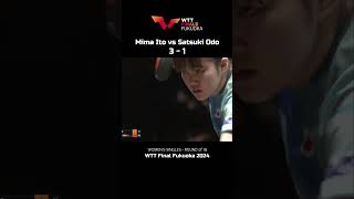 Mima Ito vs Satsuki Odo WTT Fukuoka 2024 👍 shorts tabletennis short mimaito [upl. by Mandych858]