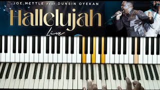 HALLELUJAH BY JOE METTLE FT DUNSIN OYEKAN PIANO TUTORIAL [upl. by Fasano]