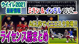 【ウイイレ2021最新情報】ライセンスamp搭載リーグまとめ！ついにミランとインテルが偽名に [upl. by Erdnassak237]