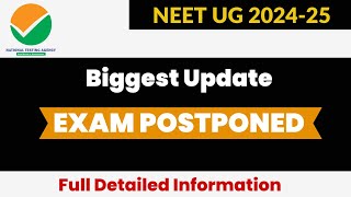 Neet ug 2024 exam postponed  biggest update  Neet ug 2024  neet 2024 [upl. by Redla]