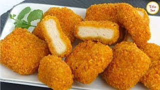 Homemade Chicken Nuggets Recipe by Tiffin Box  How To Make Crispy Nuggets for kids lunch box [upl. by Brian]