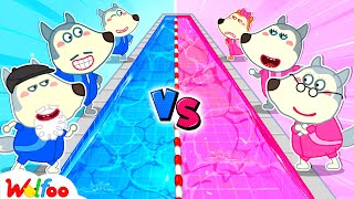 Pink vs Blue Challenge  Kids Videos [upl. by Nerraj797]