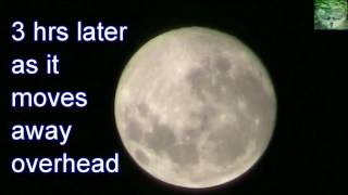 Flat Earth  1st hand observations  Time Lapse Moons Path  1882016 [upl. by Enitsahc]