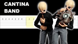 Star Wars  Cantina Band Easy Guitar Tabs Tutorial [upl. by Annaear]