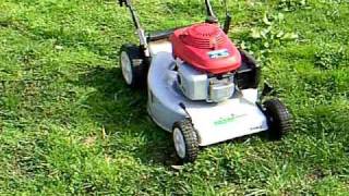 Honda GCV135 45HP OHC lawnmower cold start [upl. by Nylaj907]