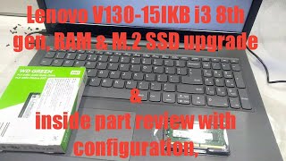 Lenovo v13015IKB Laptop RAM and M2 SSD Upgrade with configuration [upl. by Ilzel334]