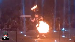 Shinedowns Brent Smith Burned By Pyro During Recent Performance [upl. by Terry]