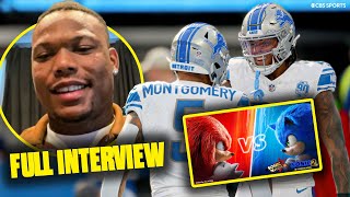 David Montgomery reveals nickname for him and Jahmyr Gibbs amp whos the NFLs BIGGEST trash talker [upl. by Milissent537]