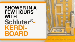 Shower in a Few Hours with Schluter®KERDIBOARD [upl. by Meekyh186]