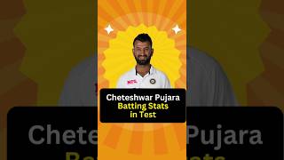 Cheteshwar Pujara Batting Stats in Test shorts [upl. by Palila]