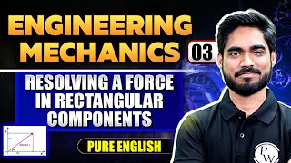 Engineering Mechanics 03  Resolving a Force In Rectangular Components  English Medium [upl. by Rhody826]