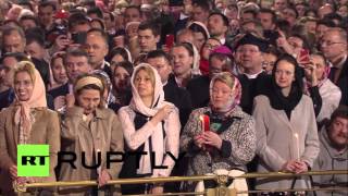 Russisch Orthodoxe Ostern Große zentrale Messe in Moskau 30042016 [upl. by Geerts]